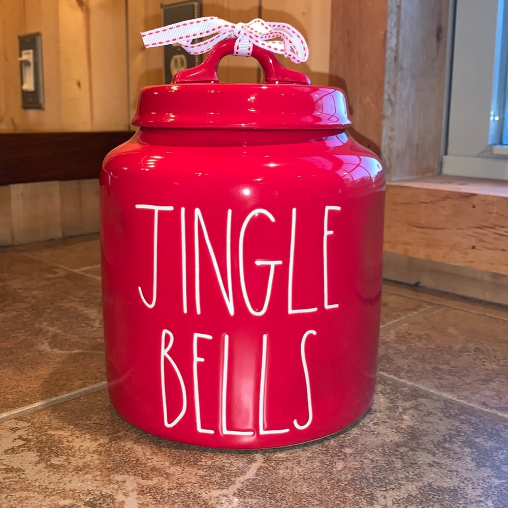 Rae Dunn “Jingle Bells” Canister